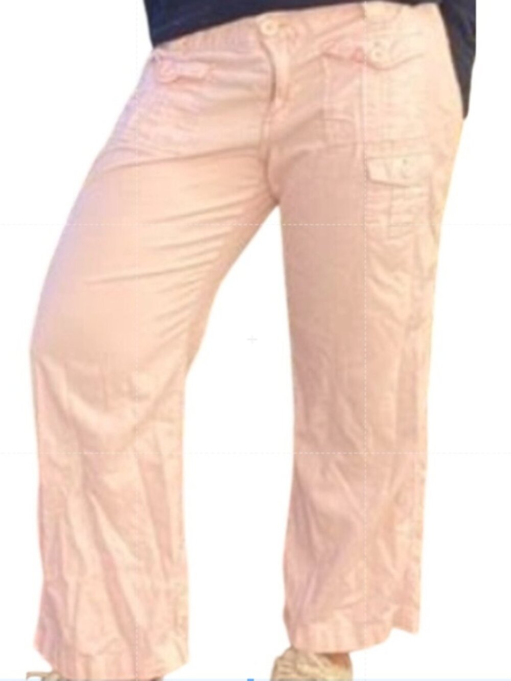 C22 Tommy Hilfiger Pink Women's Corduroy Capri Pants, Size 18, Pre-owned